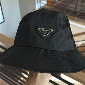 Prada Black Bucket Hat Timeless Accessory